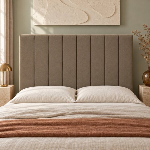 Pat boxspring din catifea Novella cu ladă 140×200 cm, cappuccino