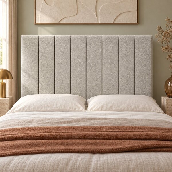 Pat boxspring din catifea Novella cu ladă 140×200 cm, crem