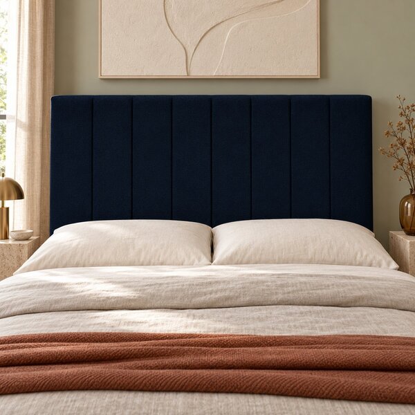 Pat boxspring din catifea Novella cu ladă 140×200 cm, bleumarin