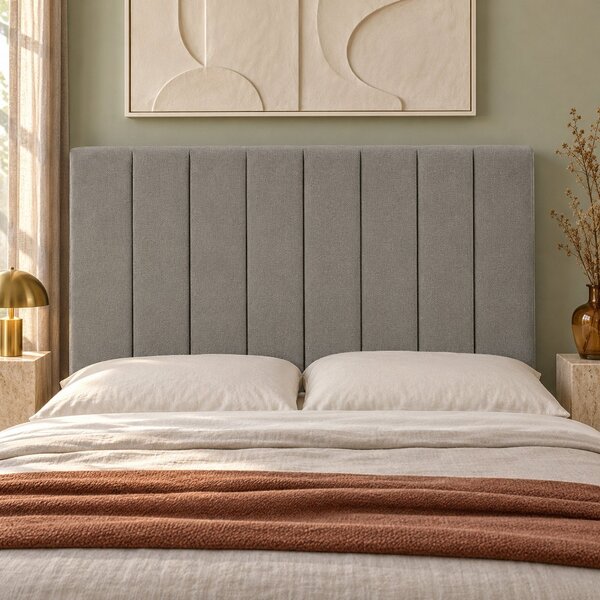 Pat boxspring din catifea Novella cu ladă 140×200 cm, gri deschis