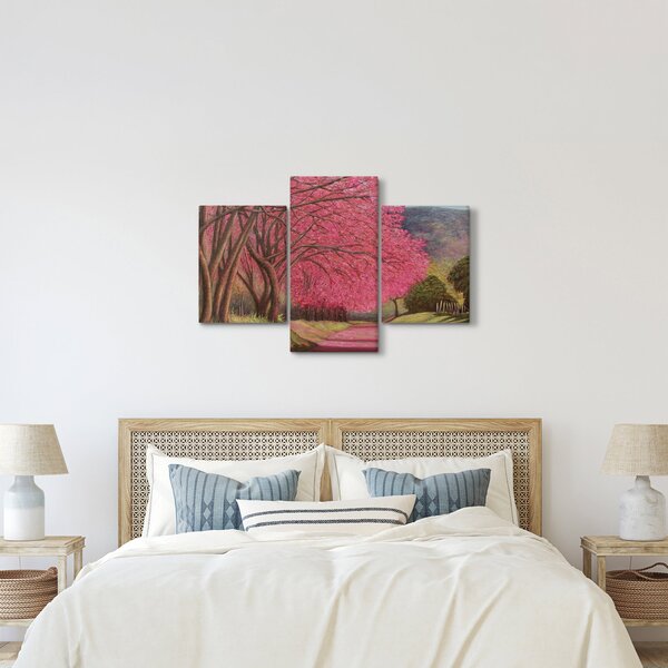 Tablou cu copaci înfloriți (90x60 cm)