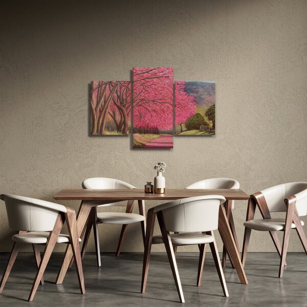 Tablou cu copaci înfloriți (90x60 cm)