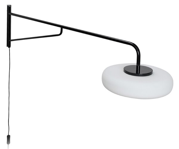 Lampă de perete Hübsch, Sway, Negru, Camera de zi, Metal, Modern