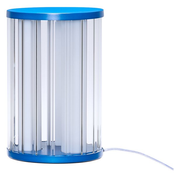 Lampă de masă Hübsch, Aru, reglabil, Albastru, Camera de zi, Modern