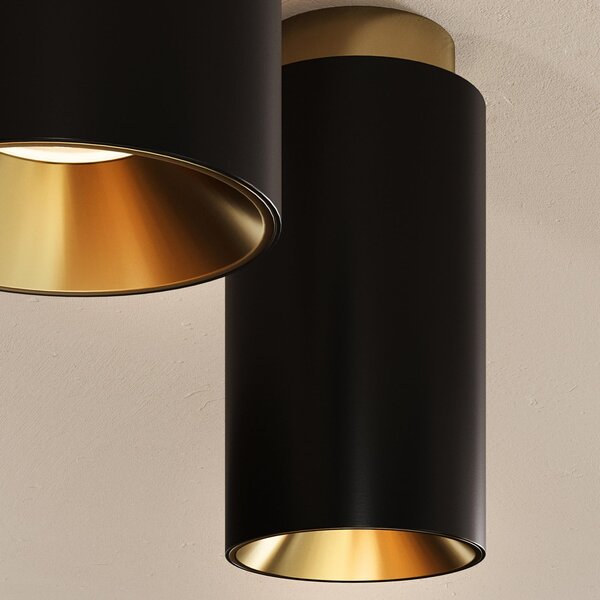Plafoniere DCW, Tobo C65, reglabil, Negru, Camera de zi, Metal, Design