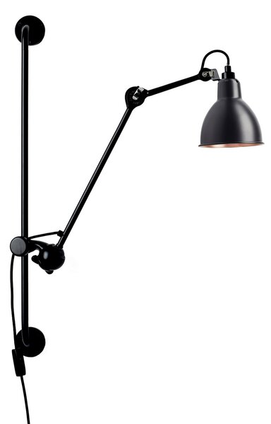 Lampă de perete Lampe Gras, 201 Round, Negru, Camera de zi, Metal, Design