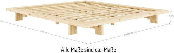 Karup pat cu saltea JAPAN BED natur 140/200 cm