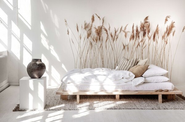 Karup pat cu saltea JAPAN BED natur 140/200 cm
