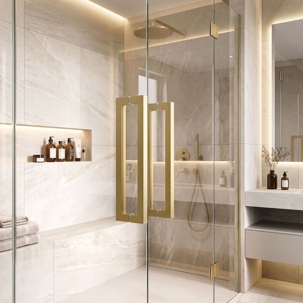 Mâner pentru ușa de duș Rea 01 Brushed Gold