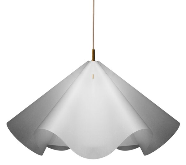 Lustră Pendul Moebe, Sinuate, reglabil, Alb, Camera de zi, Hârtie / Carton, Design