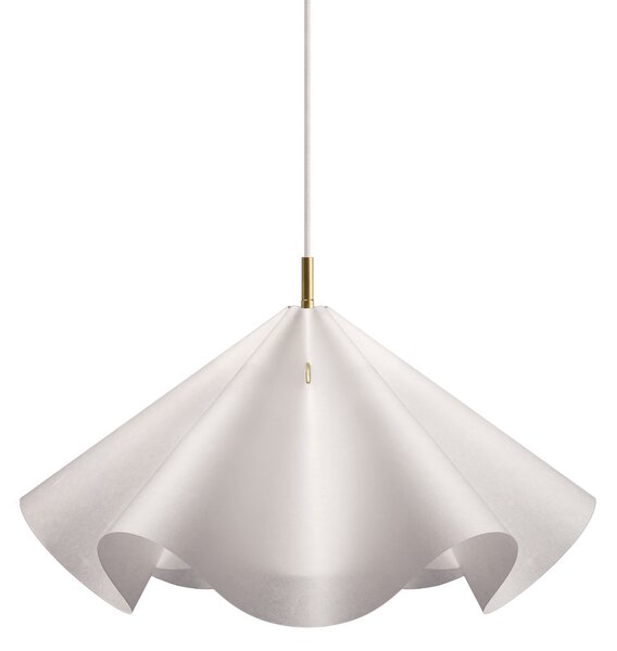 Lustră Pendul Moebe, Sinuate, reglabil, Alb, Camera de zi, Hârtie / Carton, Design