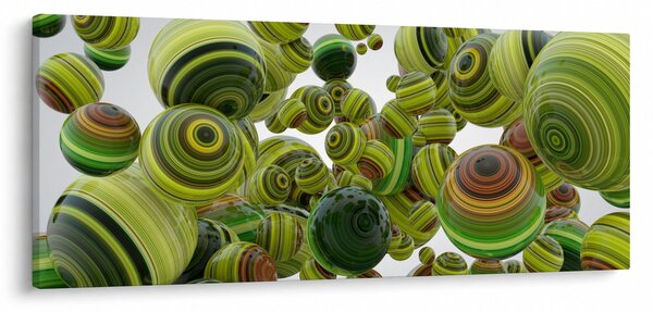 Tablou cu bile în dungi (120x50 cm)