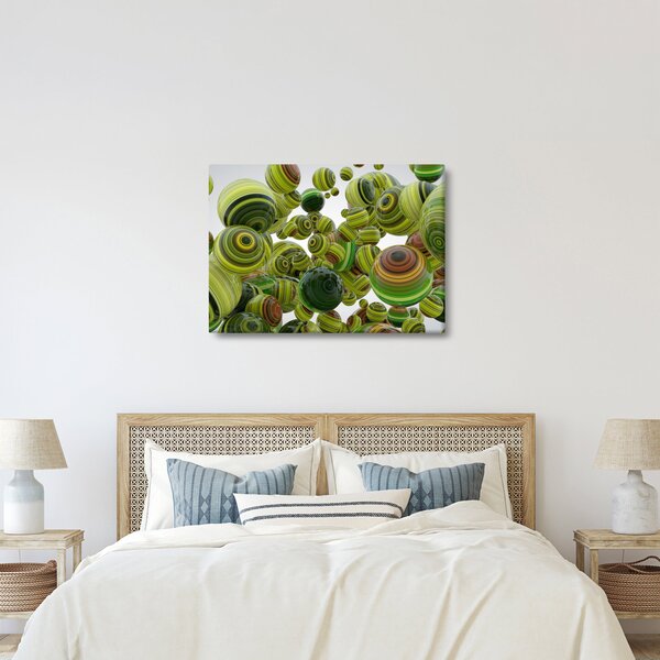 Tablou cu bile în dungi (70x50 cm)