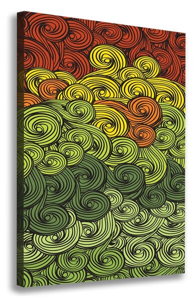 Tablou canvas valuri colorate