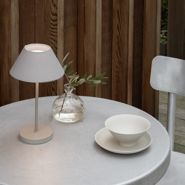 Lampă de masă Watt & Veke, Teya, reglabil, Gri, Camera de zi, Metal, Design