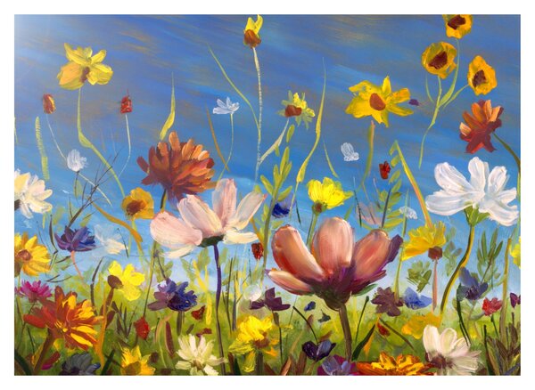 Tablou cu luncă înflorită (70x50 cm)
