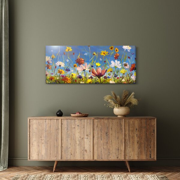 Tablou cu luncă înflorită (120x50 cm)