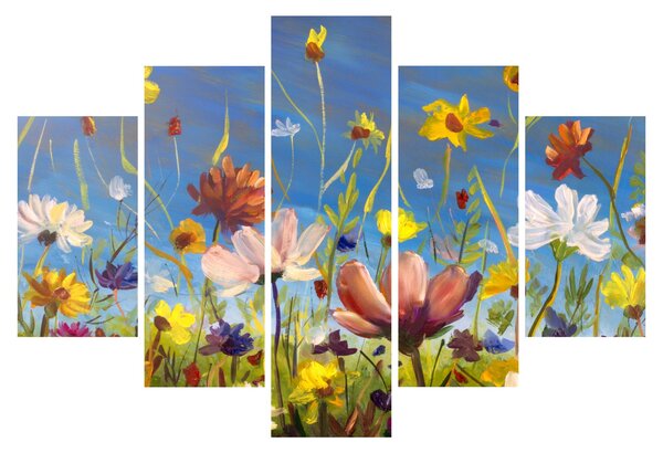 Tablou cu luncă înflorită (150x105 cm)