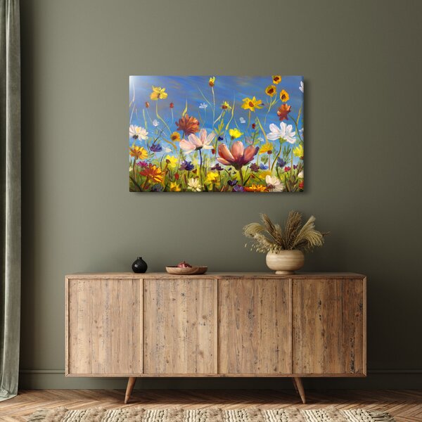 Tablou cu luncă înflorită (90x60 cm)