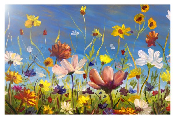 Tablou cu luncă înflorită (90x60 cm)