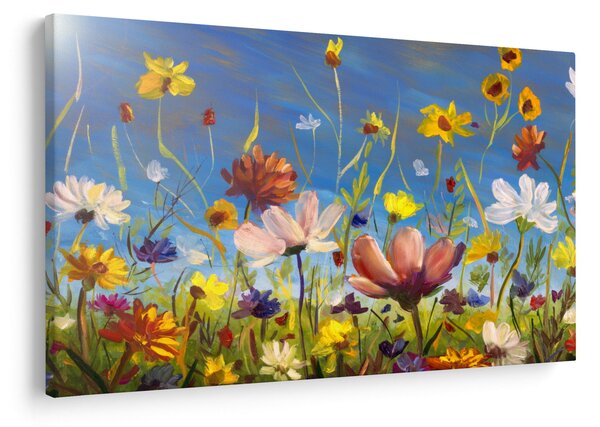 Tablou cu luncă înflorită (90x60 cm)