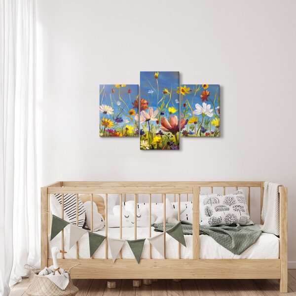Tablou cu luncă înflorită (90x60 cm)