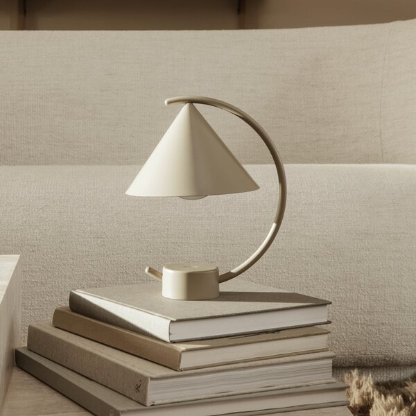 Lampă de masă ferm LIVING, Meridian, reglabil, Bej, Camera de zi, Metal, Design