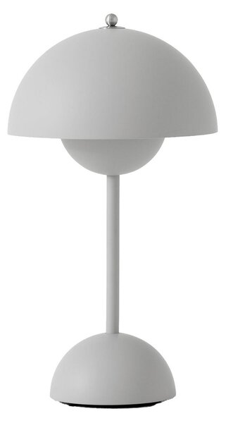 Lampă de masă &Tradition, Flowerpot VP9, reglabil, Gri, Camera de zi, Plastic, Design