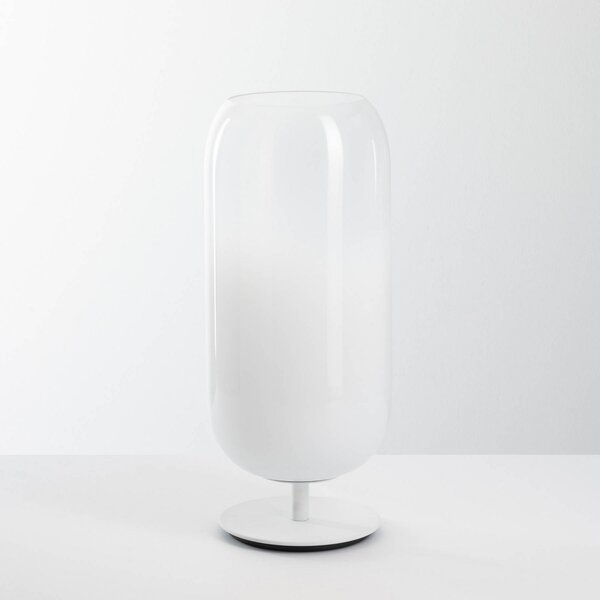 Lampă de masă Artemide, Gople Mini, Alb, Camera de zi, Sticlă, Design
