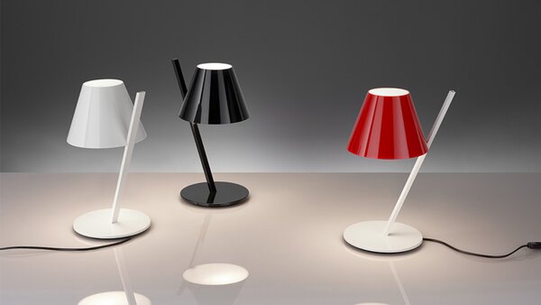 Lampă de masă Artemide, Negru, Camera de zi, Aluminiu
