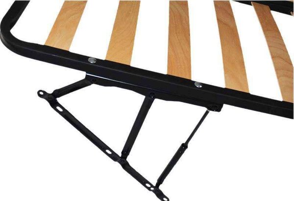 Somieră metalică cu lamele din fag Qualitysom Single 70×190 cm, fără picioare