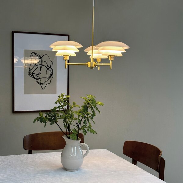 Candelabre Dyberg Larsen, DL20, reglabil, Auriu / Alamă, Camera de zi, Metal, Scandinavă