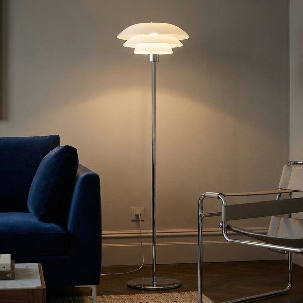 Lampadar Dyberg Larsen, DL31, Alb, Camera de zi, Sticlă, Scandinavă