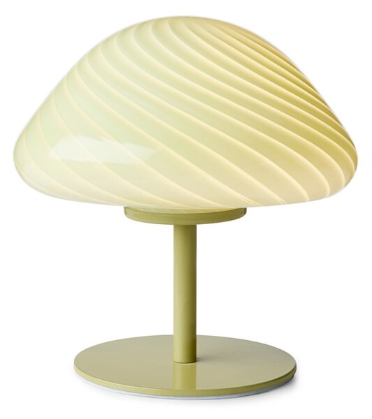 Lampă de masă Halo Design, Verde, Camera de zi, Sticlă
