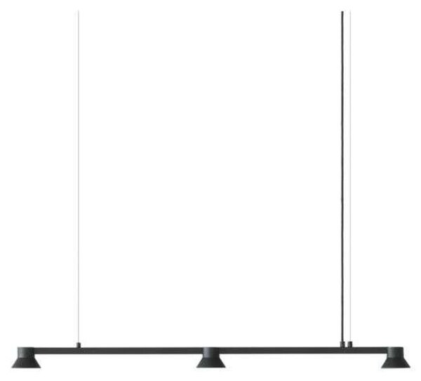 Lustră Pendul Normann Copenhagen, reglabil, Negru, Sala de mese, Aluminiu