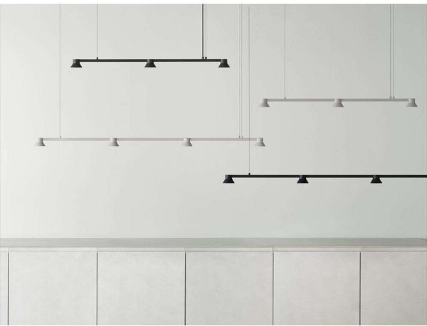 Lustră Pendul Normann Copenhagen, reglabil, Negru, Sala de mese, Aluminiu