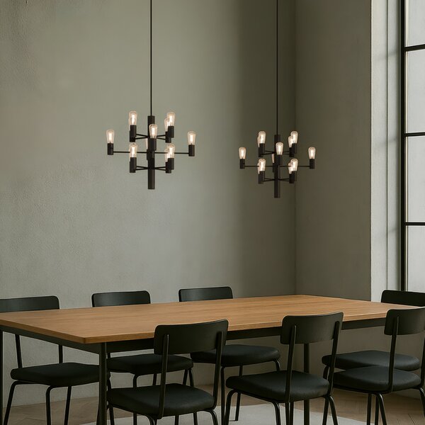 Candelabre Herstal, Negru, Sala de mese, Metal