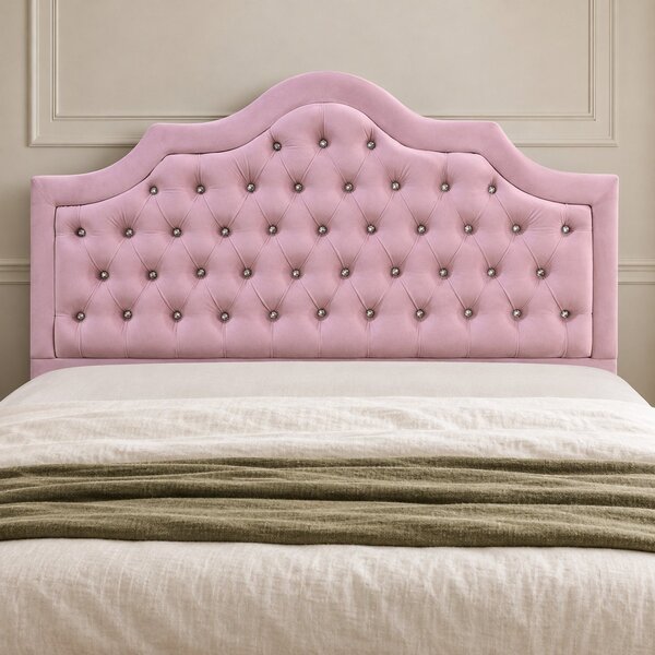 Pat tapițat Chesterfield din catifea Imperio Deluxe 140×200 cm, roz, cu ladă de depozitare