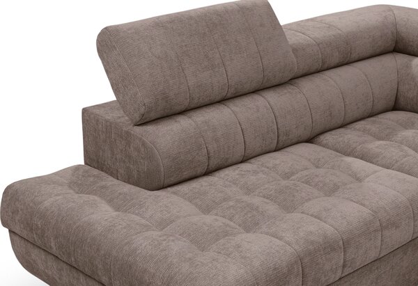Colțar extensibil pentru dormit Nardo L stânga - chenille bej închis Vibe 21