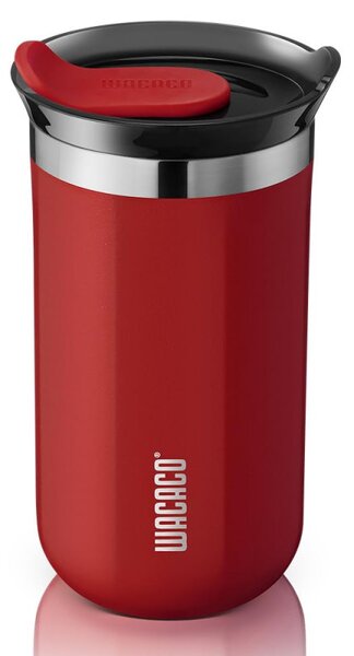Cana termos Wacaco Octaroma Lungo Carmine Red, 300ml, Izolata in vid, Pereti dubli, Fara BPA, Rosu