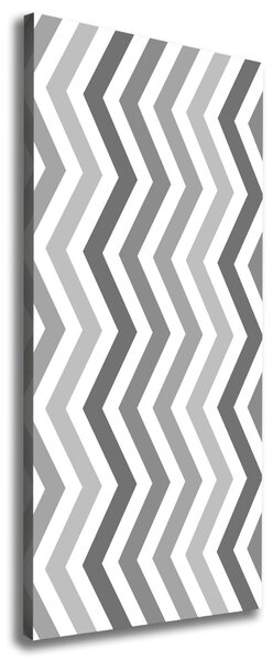 Tablou pe pânză canvas zigzaguri gri
