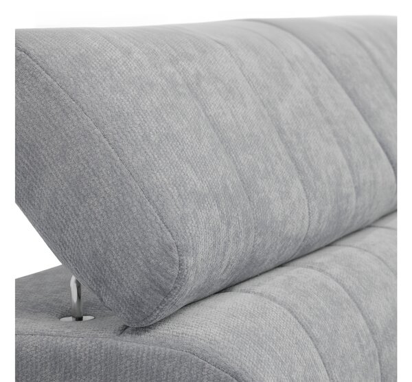 Colțar cu funcție de dormit Nardo L, extensibil, dreapta, - chenille gri deschis Vibe 85