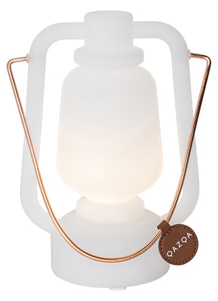 Lampă de masă reîncărcabilă 22 cm IP44 alb - Storm Mini