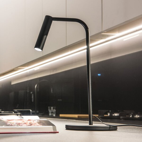 Lampă de masă SLV, Karpo, reglabil, Negru, Studiu / Birou, Metal, Modern