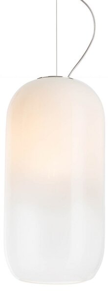 Lustră Pendul Artemide, Gople Mini, reglabil, Alb, Camera de zi, Sticlă, Design