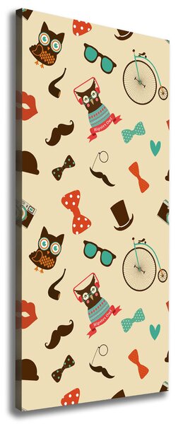 Print pe canvas Owl ochelari de biciclete