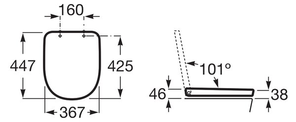 Roca Tura capac wc SoftClose alb A801F02002