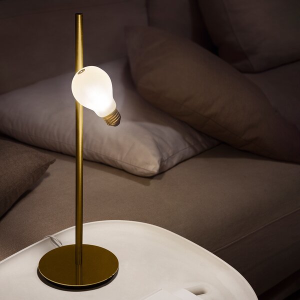 Lampă de masă Slamp, Idea, Auriu / Alamă, Camera de zi, Metal, Design