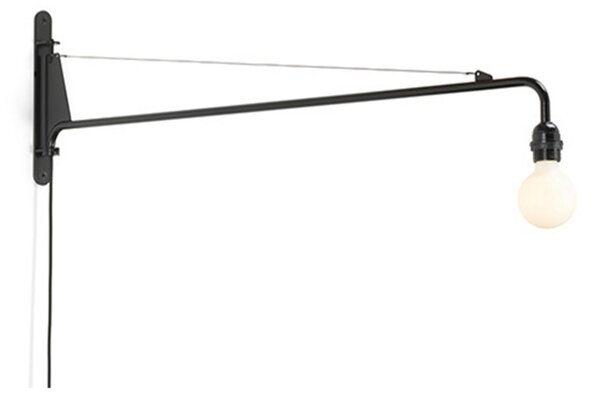 Lampă de perete Vitra, Negru, Camera de zi, Metal