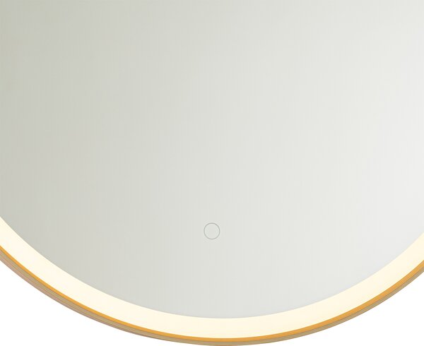 Oglinda de baie aurie 70 cm inclusiv LED cu dimmer tactil - Miral